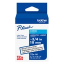 Cinta Térmica Directa Brother TZE141G Negro sobre Transparente 18 mmx8 m