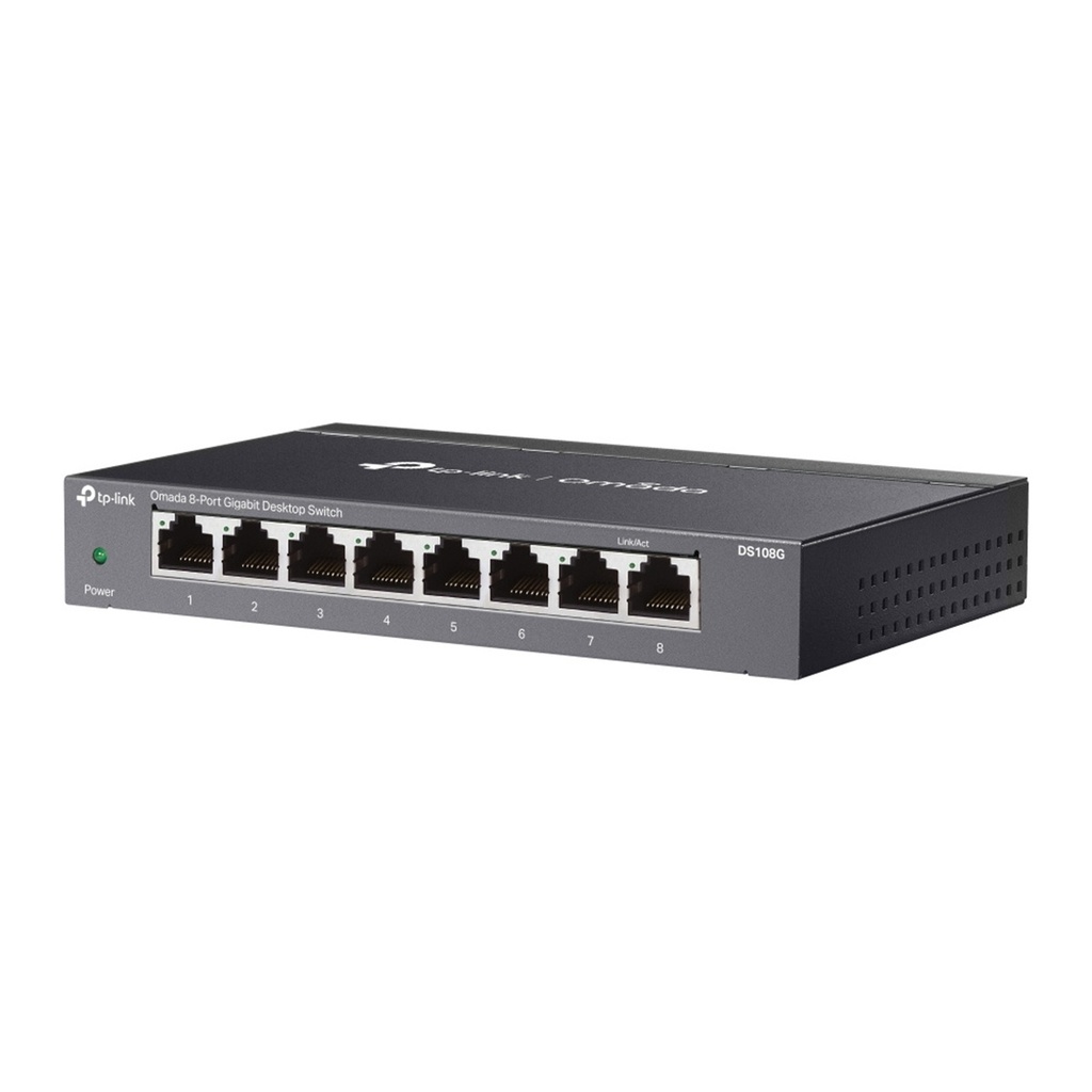 Switch TP-Link Gigabit Ethernet Omada DS108G 8 Puertos 10/100/1000Mbps 16Gbit/s 4.000 Entradas No Administrable