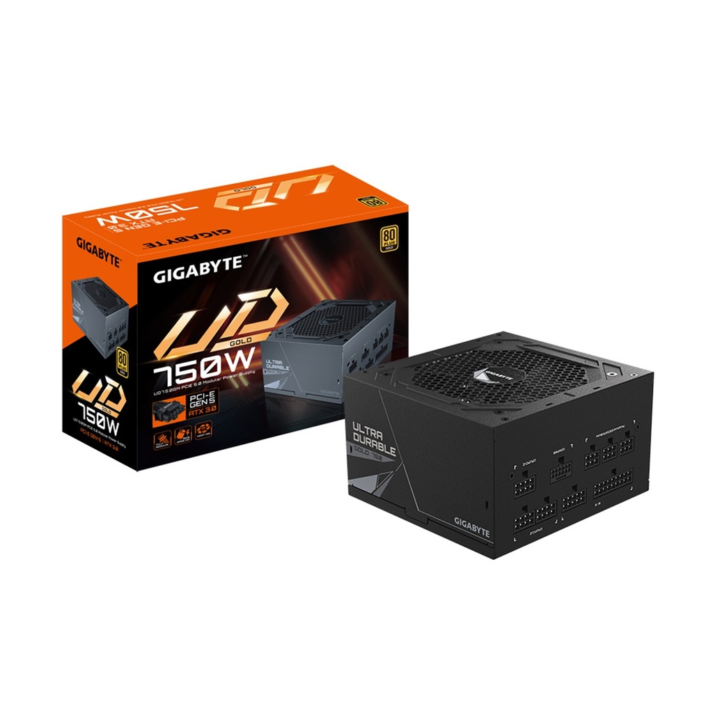 Fuente de Poder Gigabyte GP-UD750GM PG5 80 PLUS Gold ATX Modular 24-pin ATX 12VHPWR 120mm 750W