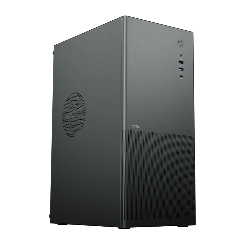 Gabinete acteck rex max gm757, media-torre, soporta atx/m-atx/mini-itx, sin fuente, negro