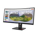 Monitor lenovo thinkvision t34wd-40 34" wqhd curvo 1500r con usb-c 100w y hub usb