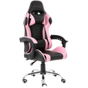 Silla gamer ergonómica modelo falkor color negro-rosa