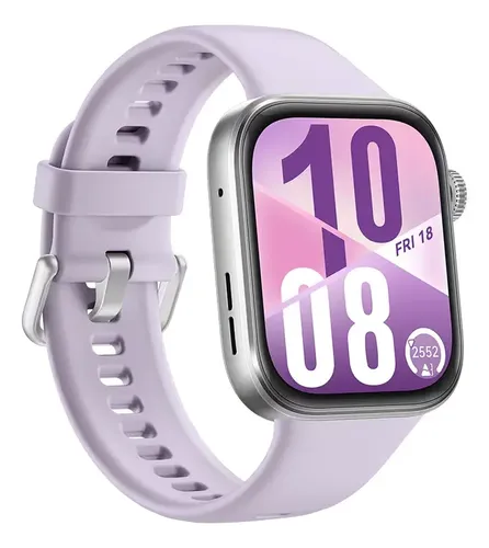 Huawei watch fit 4, pantalla tactil 1.82 amoled, color morado. peso 27g