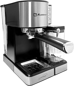 Cafetera koblenz ckm-1350 en color negro con acero inoxidable prepara café espresso capiccino y late 1350 watts