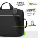 Maletín 15.6 a 17 pulgadas - tipo portafolio para laptop