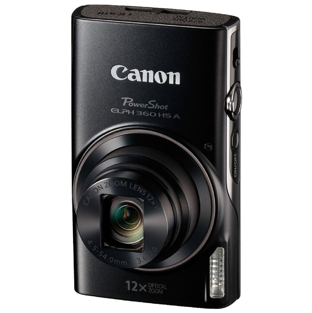 Camara canon powershot elph 360hs a color negro con zoom óptico de 12x / 20mp y conexión wifi / nfc