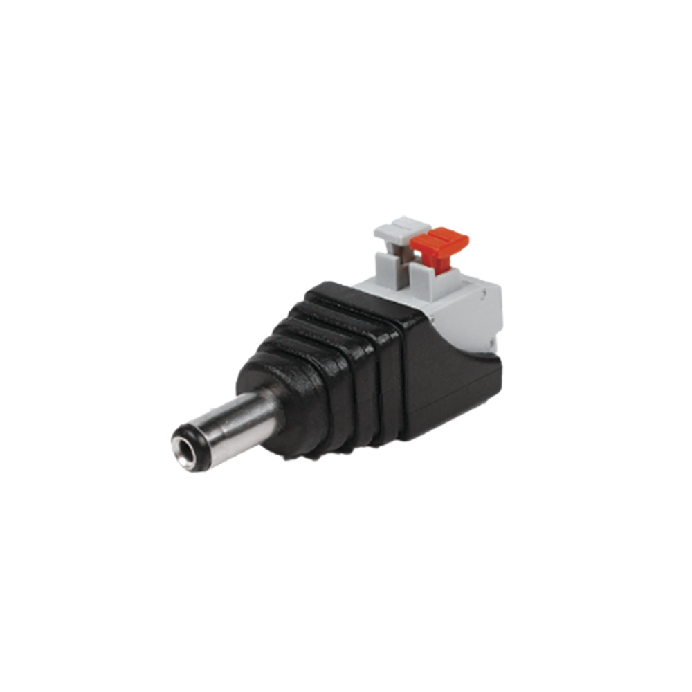 Adaptador Plug Macho SAXXON Bolsa C/10PZ TIP Jack Polarizado 12VCD Terminales de Presion PSUBR16H