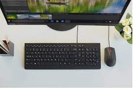 Combo De Teclado Y Mouse Con Cable Essential De Lenovo