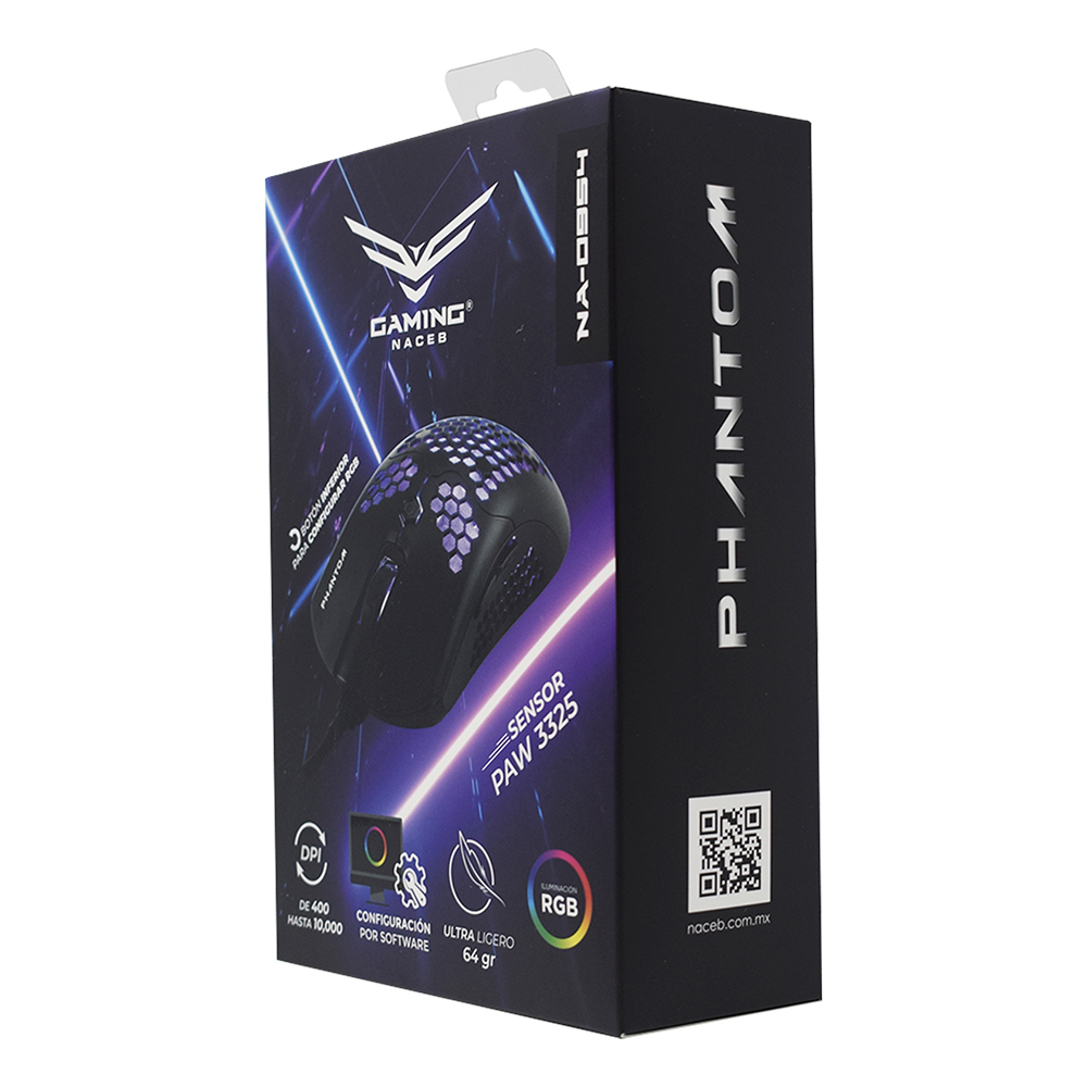 Mouse Gamer Naceb NA-0954 Alámbrico USB A 10,000DPI