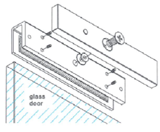 Soporte para Montaje Electroimán para Puerta de Vidrio 280Kg Compatible con Modelos YLI/ YM280 YM280N YM280NLED