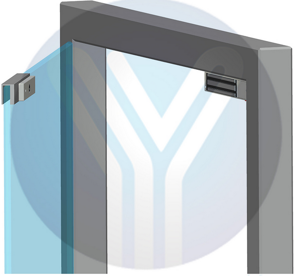 Soporte para Montaje Electroimán para Puerta de Vidrio 280Kg Compatible con Modelos YLI/ YM280 YM280N YM280NLED