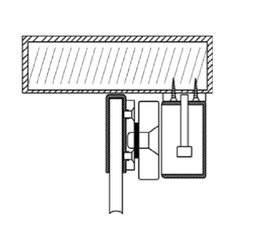 Soporte para Montaje Electroimán para Puerta de Vidrio 280Kg Compatible con Modelos YLI/ YM280 YM280N YM280NLED