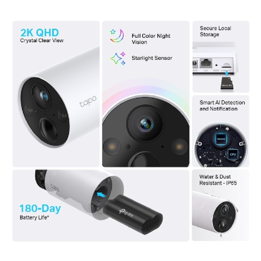 Camara de seguridad con bateria sin cables / tapo c420s1