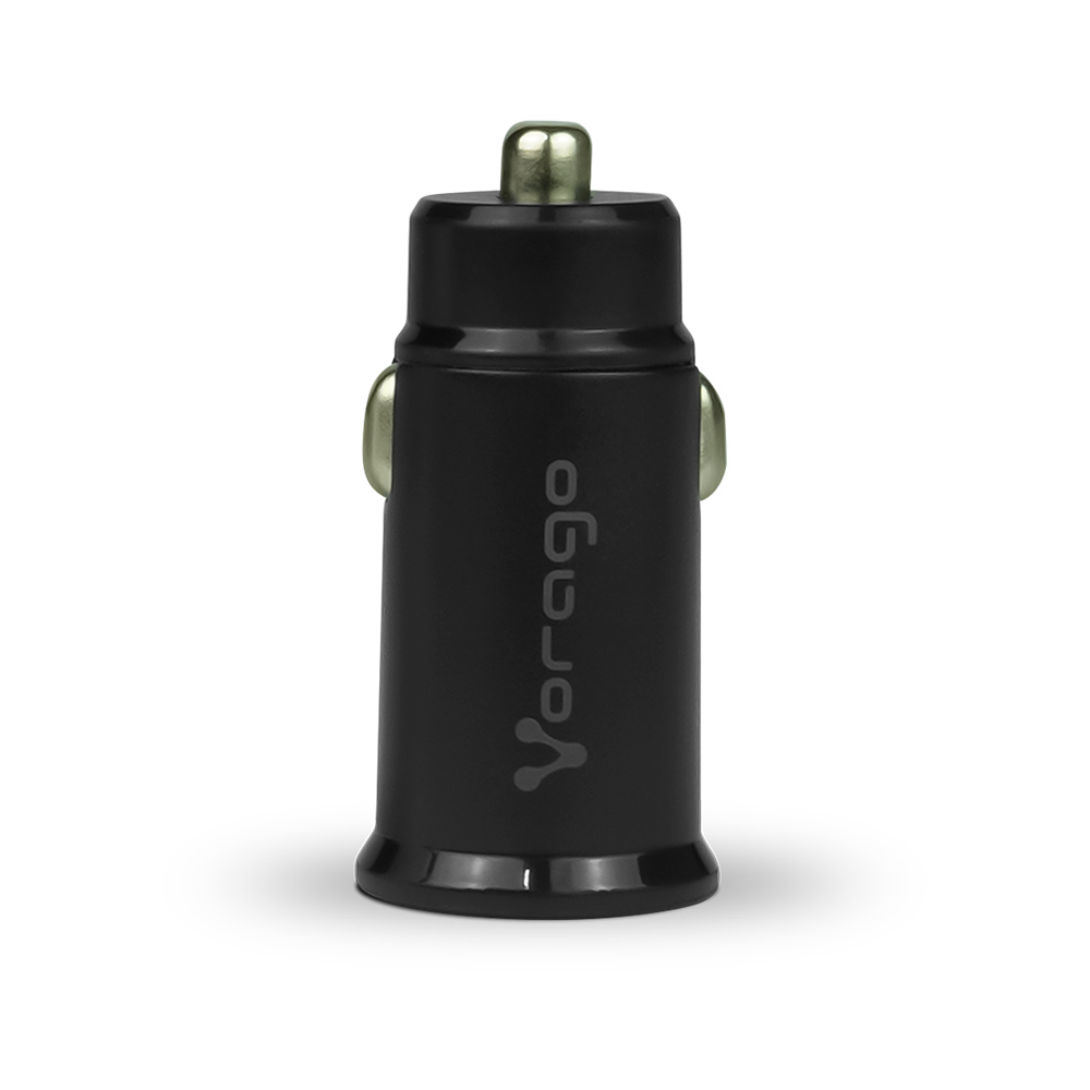 Cargador para auto vorago tipo c 20w/usb a carga rapida 3.0 au-305-bk
