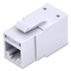Conector modular jack rj45 cat6 belden rv6mjkuew-s1 revconnect estilo keyconnect blanco 9 esquema de cableado t568a/b  uso inter