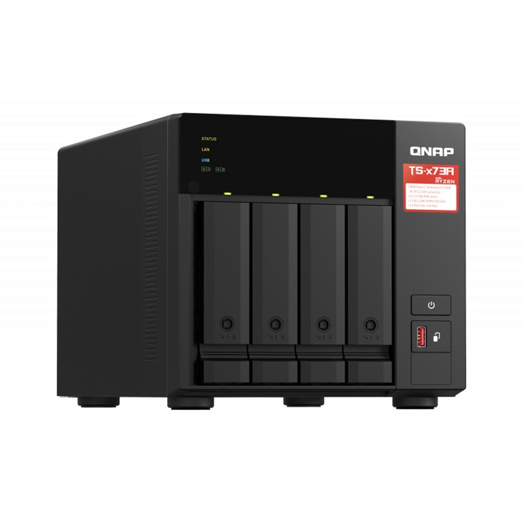 NAS Qnap TS-473A-8G-US 4 Bahias Nucleo Cuadruple Hasta 2.7 GHz AMD Ryzen 8 GB DDR4 SO-DIM