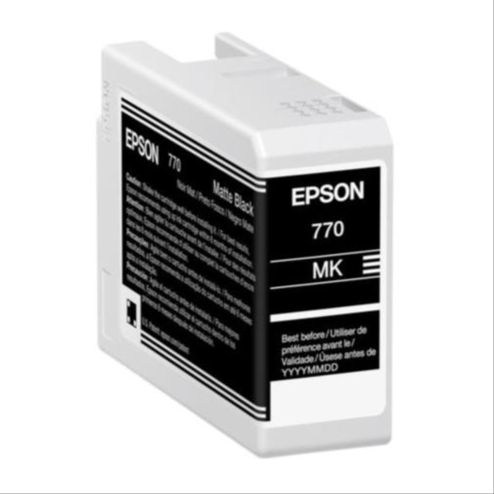 Cartucho De Tinta Epson UltraChrome PRO10 T770 Negro Mate 25ml Para SureColor P700
