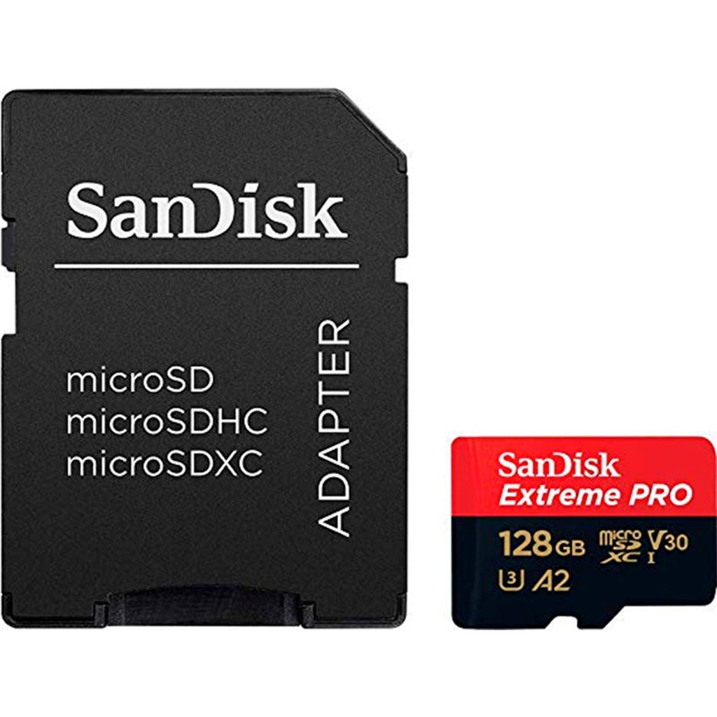 Memoria Flash SanDisk Extreme Pro 128GB MicroSDXC UHS-I Clase 10 Con Adaptador 