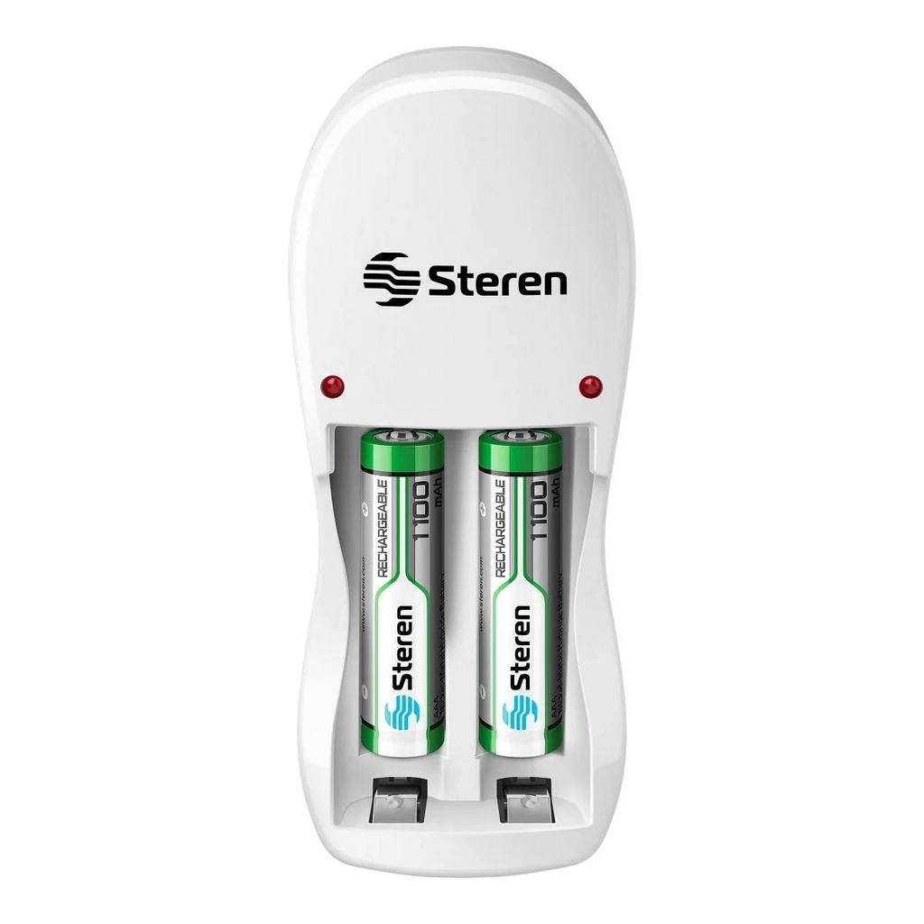 Mini Cargador de Pilas AA y AAA Steren CRG-005 Incluye 2 pilas AAA