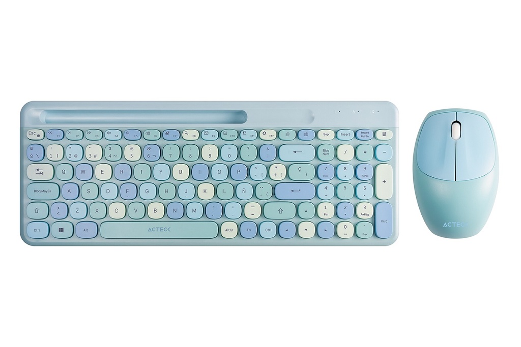 Kit De Teclado Y Mouse Acteck Creator Chic Colors MK470 Inalámbrico USB Español