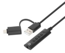 Manhattan Adaptador de Audio USB C/USB A Macho - 3.5mm Hembra, Negro