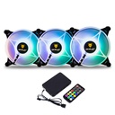 Kit de 3 Ventiladores Ocelot Gaming OFKIT-2 ARGB 120mm 1200RPM Incluye Controlador