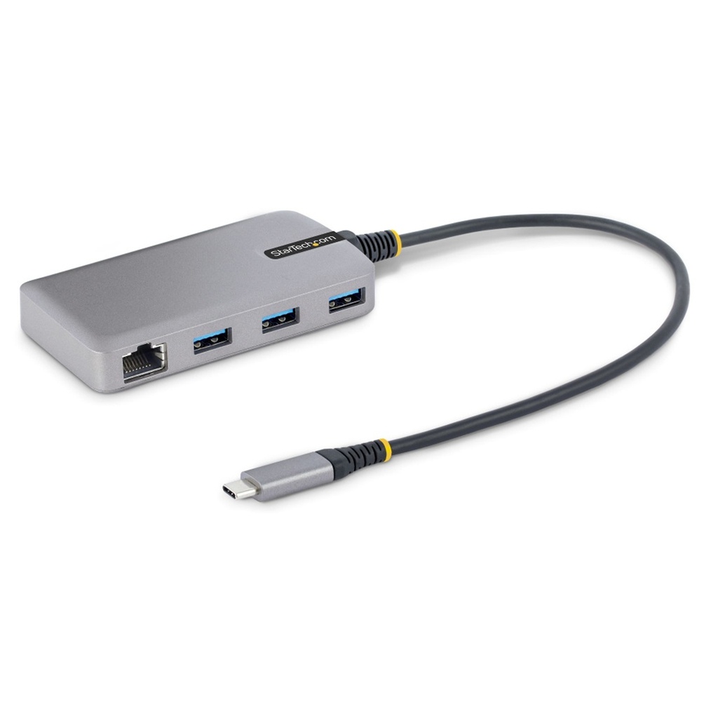 Hub USB StarTech 5G3AGBB-USB-C-HUB USB C - 3x USB 3.0 1x RJ-45 5000 Mbit/s