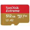 Memoria Flash Sandisk Extreme 512GB MicroSDXC UHS-I Clase 10
