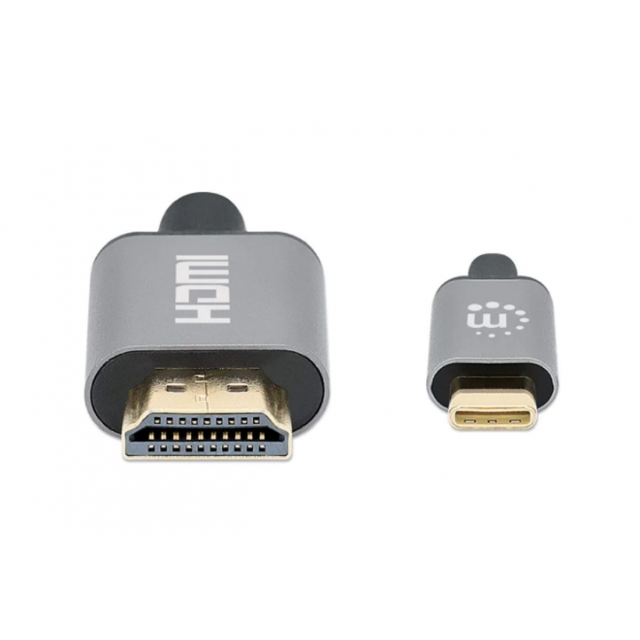 Cable usb-c a hdmi m 1 metro 4k@60hz negro manhattan 153591