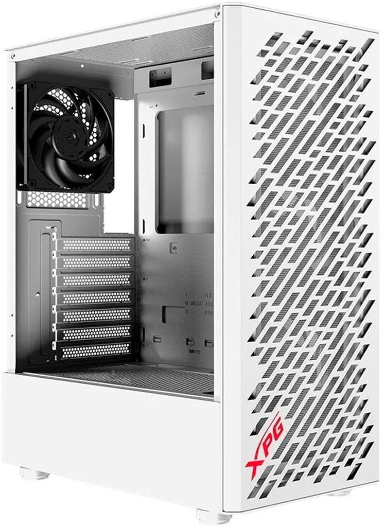 Gabinete XPG Valor Air, Midi-Tower, ATX/Micro-ATX/Mini-ITX, USB 3.0, sin Fuente, 4 Ventiladores Instalados, Blanco