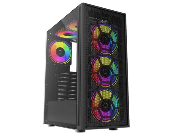 Gabinete Balam Rush Dragonfly Perform Aircool GM590AB, ATX, (no incluye fuente de poder). Color Negro