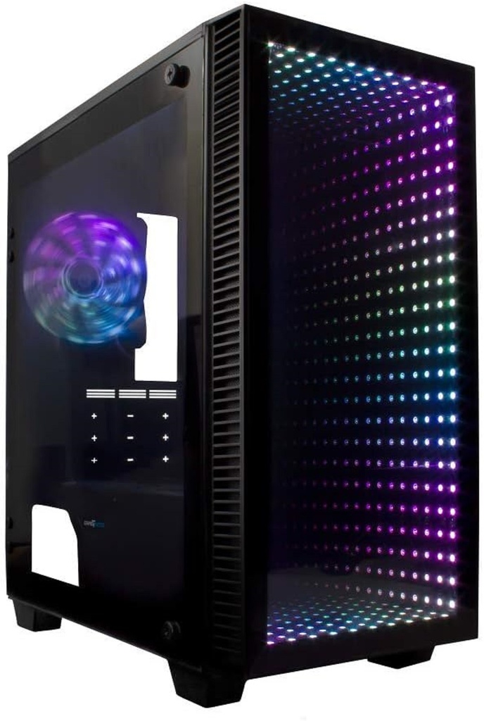 Gabinete Game Factor CSG560 Con Ventana Micro-Tower Micro ATX/Mini-ITX USB 2.0/3.0 Sin Fuente 1 Ventilador RGB Instalado
