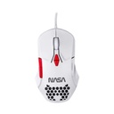 Mouse gamer nasa by techzone ns-gm04 alambrico led rgb blanco 7 botones hasta 6400 dpis