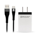 Cargador brobotix usb c/cable tipo c carga rápida 963325 - negro