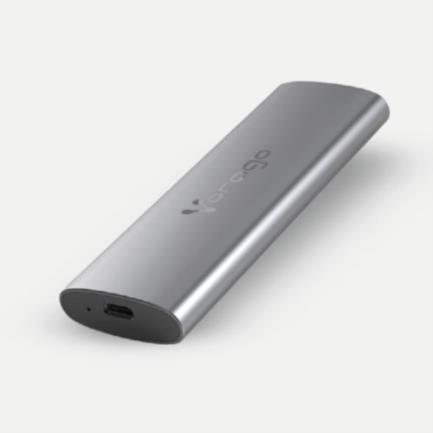 Enclosure vorago m.2 sata nvme ssd tipo c gris sdd-400