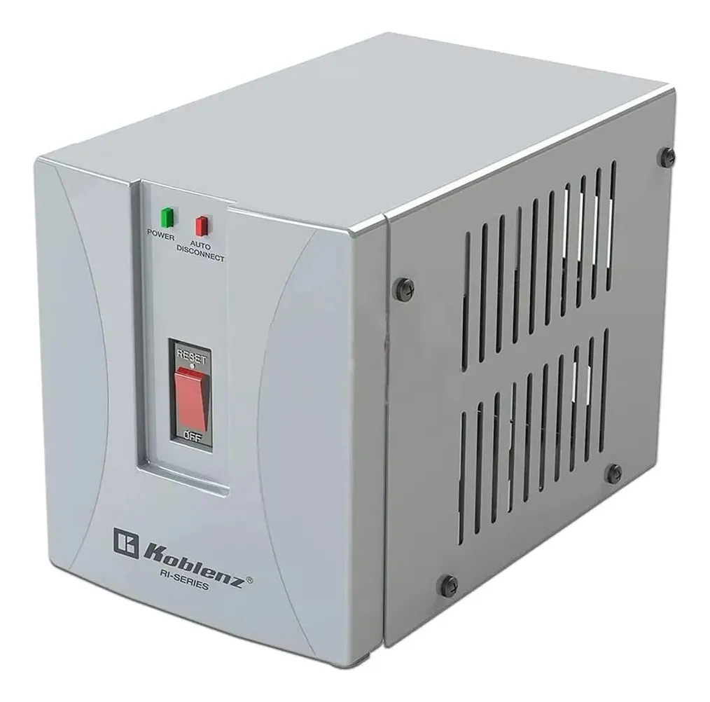 Regulador Koblenz RI-2002 1500W 2000VA Entrada 90-145V Salida 108V-132V 1 Contacto