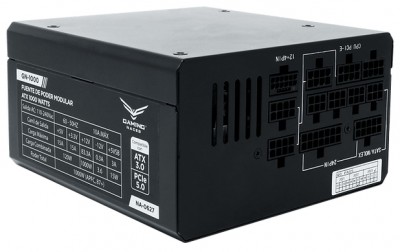 Fuente de poder gamer naceb na-0627 1000w 80 plus gold modular - conectores: 1x 20+4pin - 2x 8pin p4+p4 - 3x pcie 6+2p - 3x mole