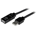 Cable de extensión alargador de 15m usb 2.0 hi speed alta velocidad activo amplificado - macho a hembra usb a - negro - startech