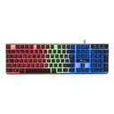 Teclado Alambrico RGB Transparente 1.4 metros Teclas Membrana 105 Teclas Idioma Español Ergonomico Stylostech