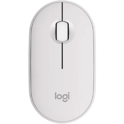 Mouse Logitech Óptico Pebble 2 M350s, Inalámbrico, RF + Bluetooth, 4000DPI, Blanco