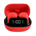 Audífonos Intrauriculares con Micrófono TWS Mini Tiny Beats Perfect Choice Inalámbrico Bluetooth USB-C Rojo