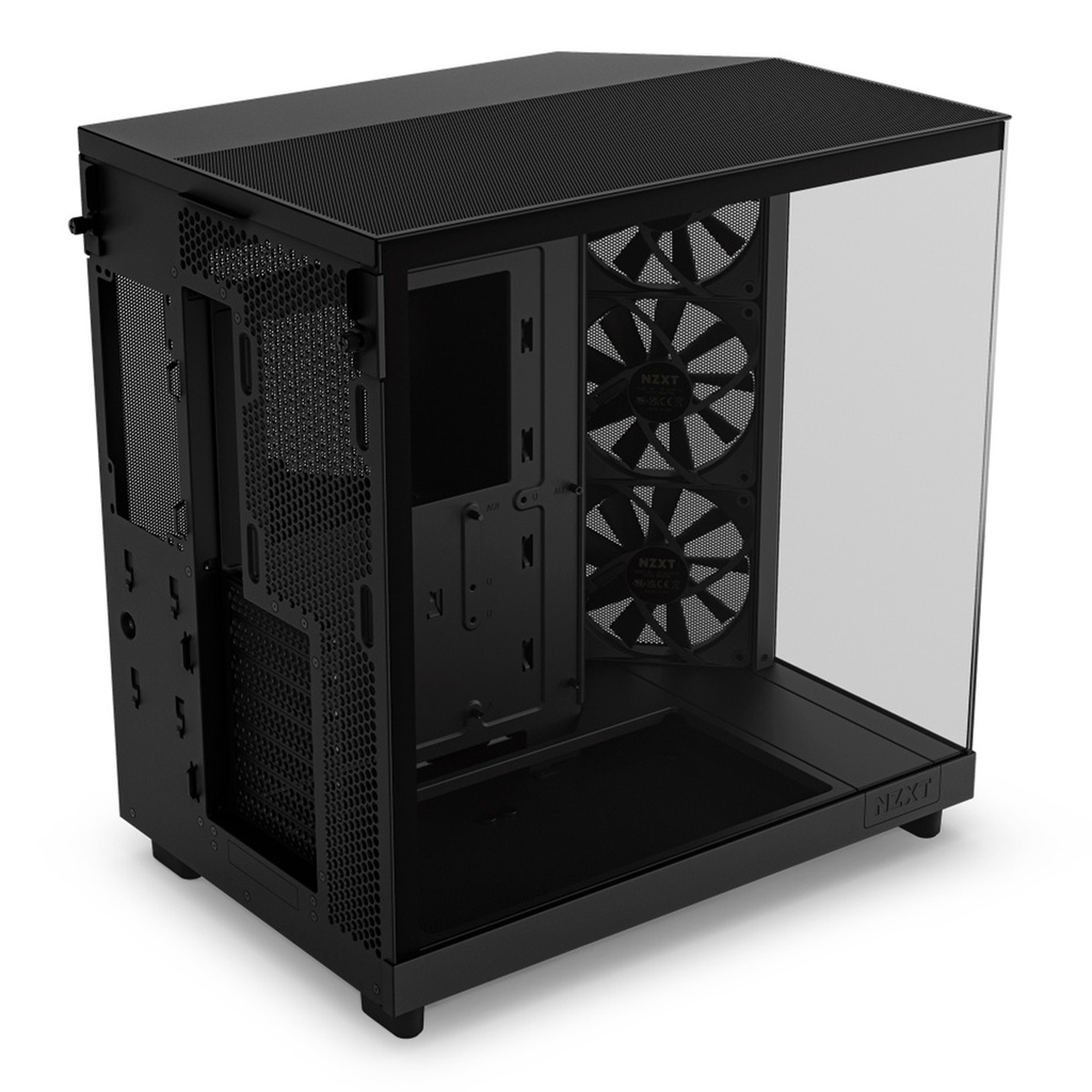 Gabinete NZXT H6 Flow Con Ventana Midi-Tower ATX/Micro-ATX/Mini-ITX USB 3.2 sin Fuente 3 Ventiladores Instalados