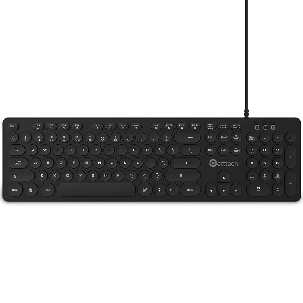Teclado De Membrana Getttech GTI-28201 Alámbrico USB Español