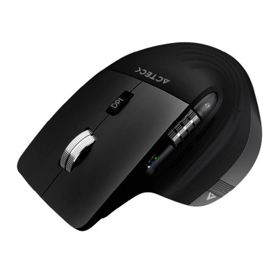 Mouse inalámbrico vertical profesional virtuos pro mi780 acteck scroll horizontal ultra fast de acero -