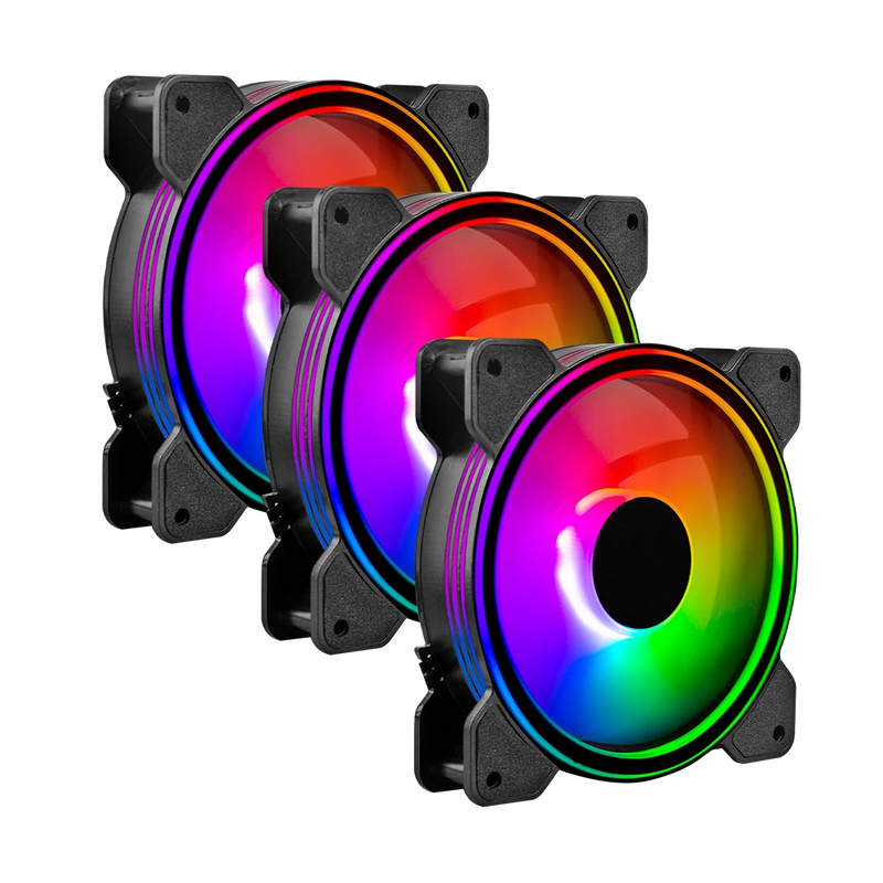 Ventilador Balam Rush Eolox Blaze EX50K, 3x 120mm, 1500RPM, ARGB, Negro