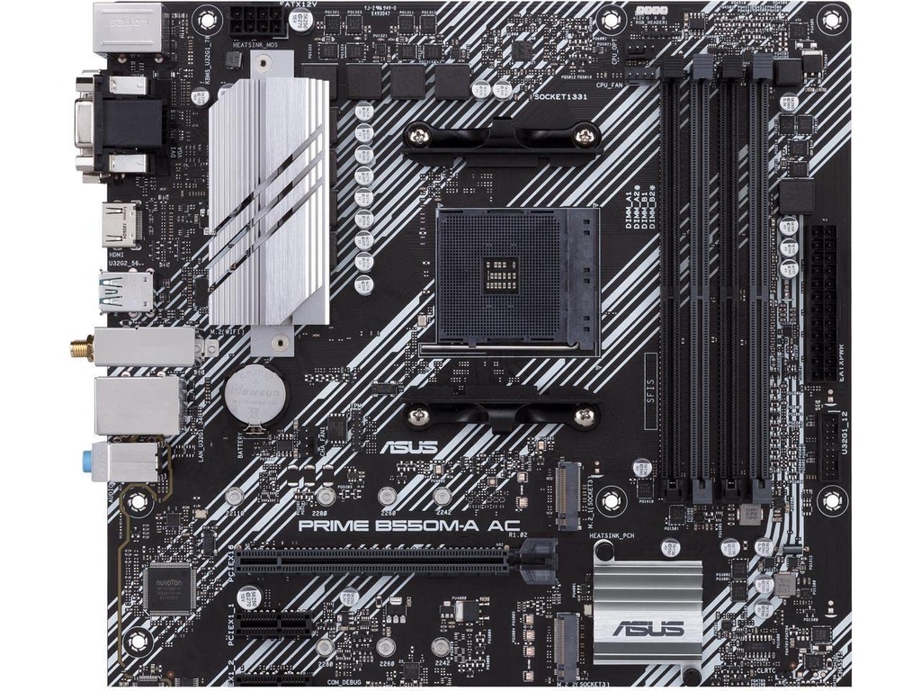 Tarjeta Madre Asus ATX PRIME B550MA AC HDMI 128GB DRR4 Para AMD