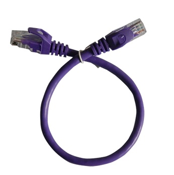 Patchcord utp enson p6003p serie pro 100-ii 100% cobre color morado 30cm para mejor identificacion de soluciones en racks y gabinetes