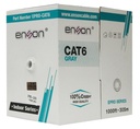 Cable utp cat6 enson epro-cat6 forro pvc 4 pares calibre 23 awg 100% cobre uso interior bobina 1000 pies 305 metros **certificacion ul**
