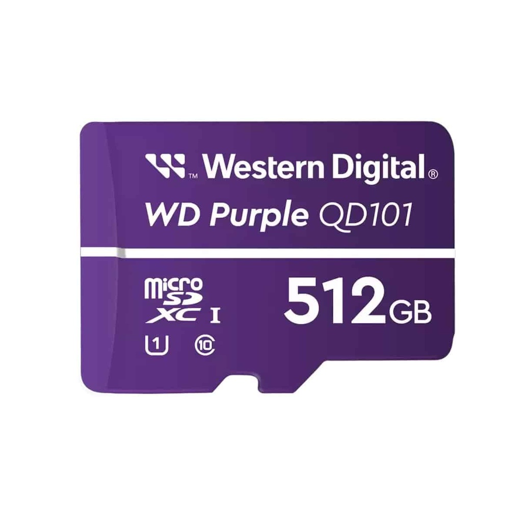 Memoria Flash Western Digital WD Purple SC QD101, 512GB microSDXC, Clase 10
