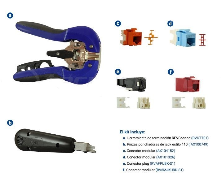 Kit de herramientas para certificacion belden bel-toolskit incluye lo necesario para practica modulo de instalacion